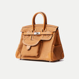 Hermès Birkin Cargo 25 Desert Sesame Canvas Swift PHW