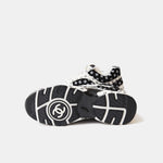 Chanel Printed Suede Calfskin Black White Sneakers