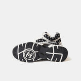 Chanel Printed Suede Calfskin Black White Sneakers