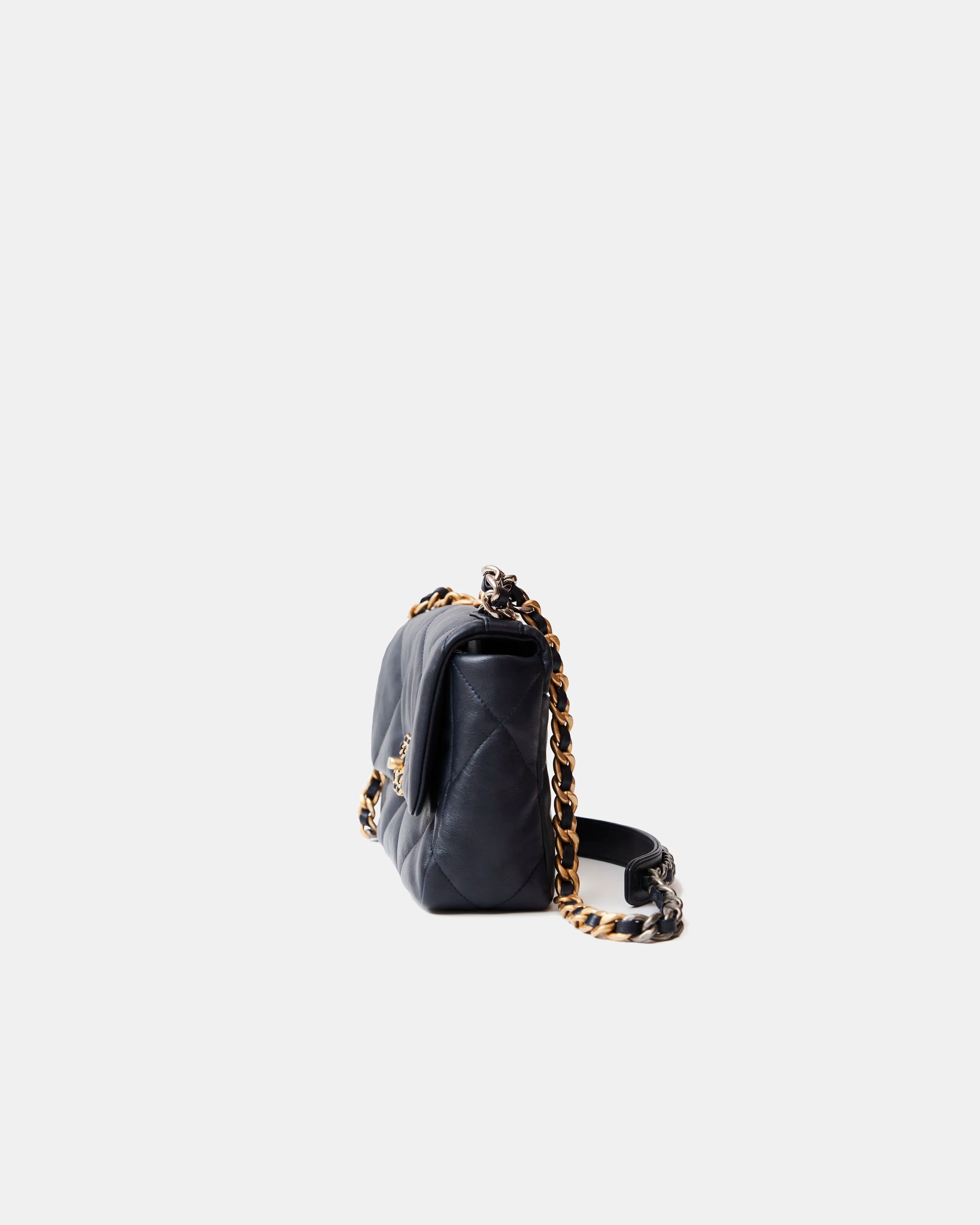 Chanel 19 Flap Navy Blue Lambskin