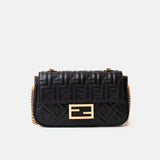 Fendi Baguette Chain Midi Black Nappa