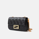 Fendi Baguette Chain Midi Black Nappa