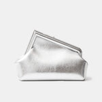 Fendi First Small Silver Laminated Clutch
