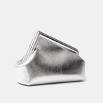 Fendi First Small Silver Laminated Clutch