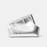 Fendi First Small Silver Laminated Clutch