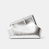Fendi First Small Silver Laminated Clutch