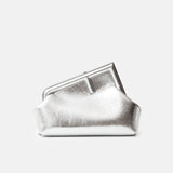 Fendi First Small Silver Laminated Clutch