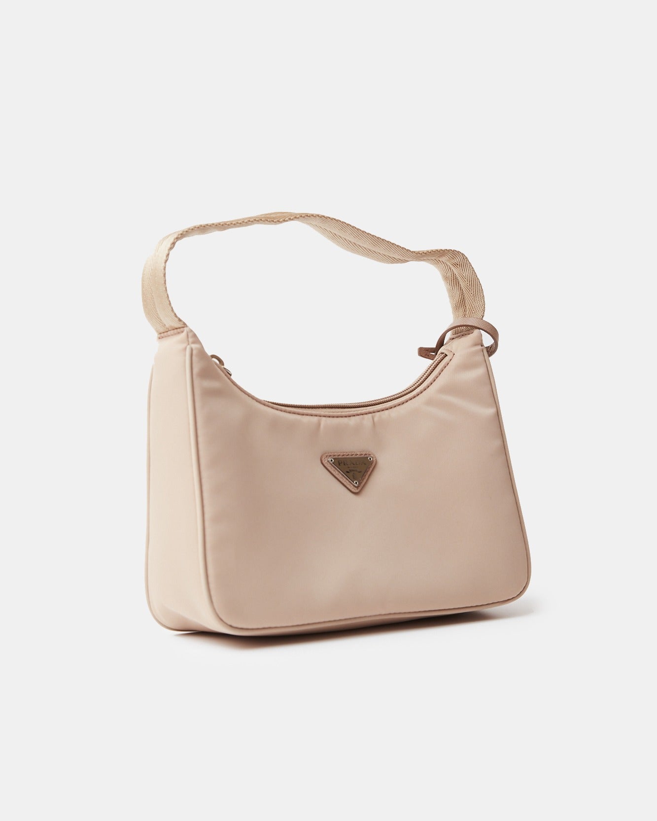 Prada Re-edition 2000 Beige Hobo Bag