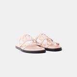 Hermès Extra Rose Opaline Chevre Velours Sandals