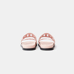 Hermès Extra Rose Opaline Chevre Velours Sandals