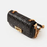 Fendi Baguette Chain Midi Black Nappa