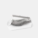 Fendi First Small Silver Laminated Clutch