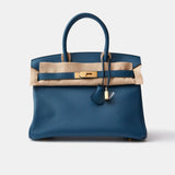 Hermès Birkin 30 Deep Blue Swift GHW