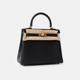 Hermès Kelly Retourne 25 Black Togo GHW