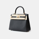 Hermès Kelly Retourne 25 Black Togo GHW