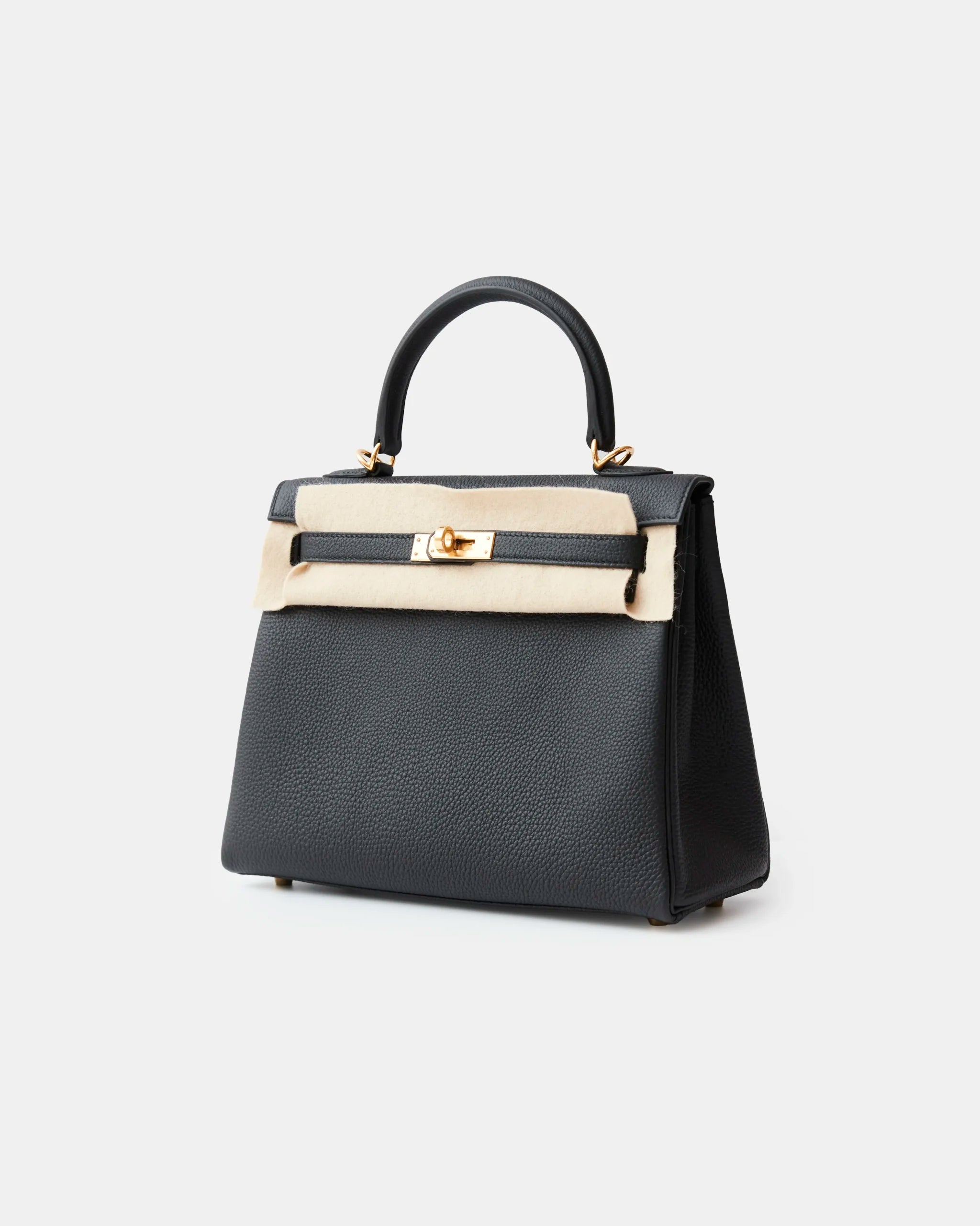 Hermès Kelly Retourne 25 Black Togo GHW