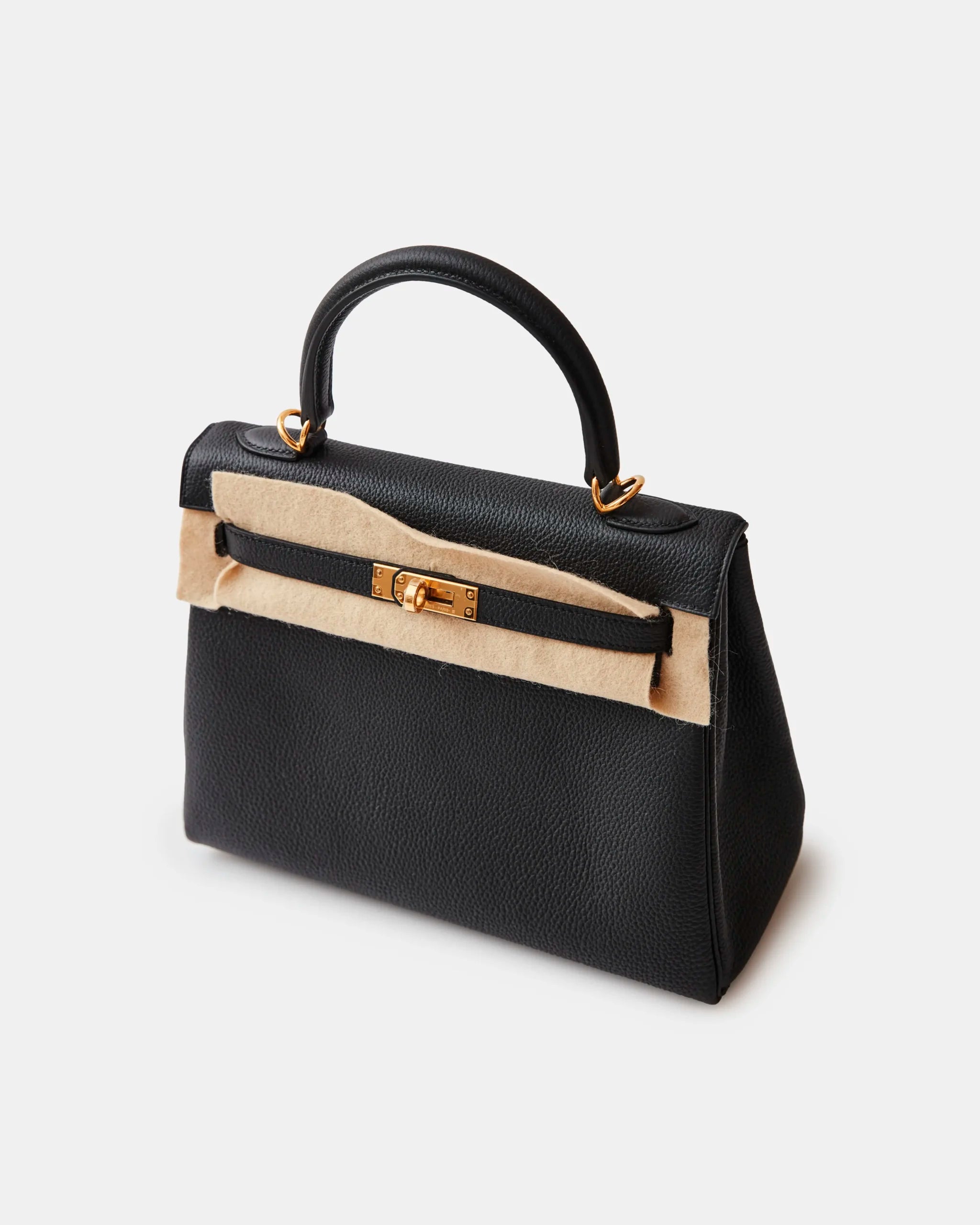 Hermès Kelly Retourne 25 Black Togo GHW