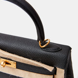 Hermès Kelly Retourne 25 Black Togo GHW