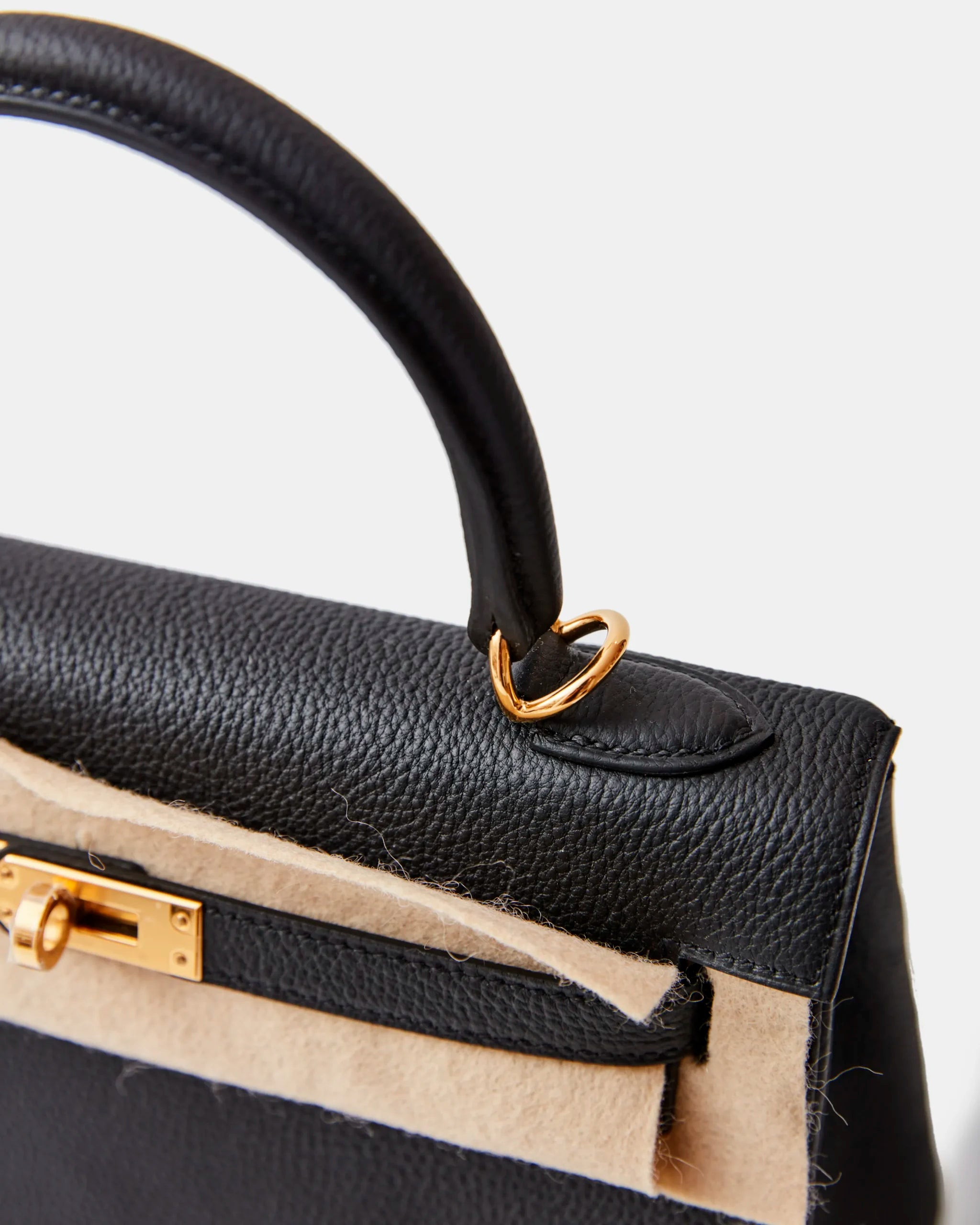 Hermès Kelly Retourne 25 Black Togo GHW