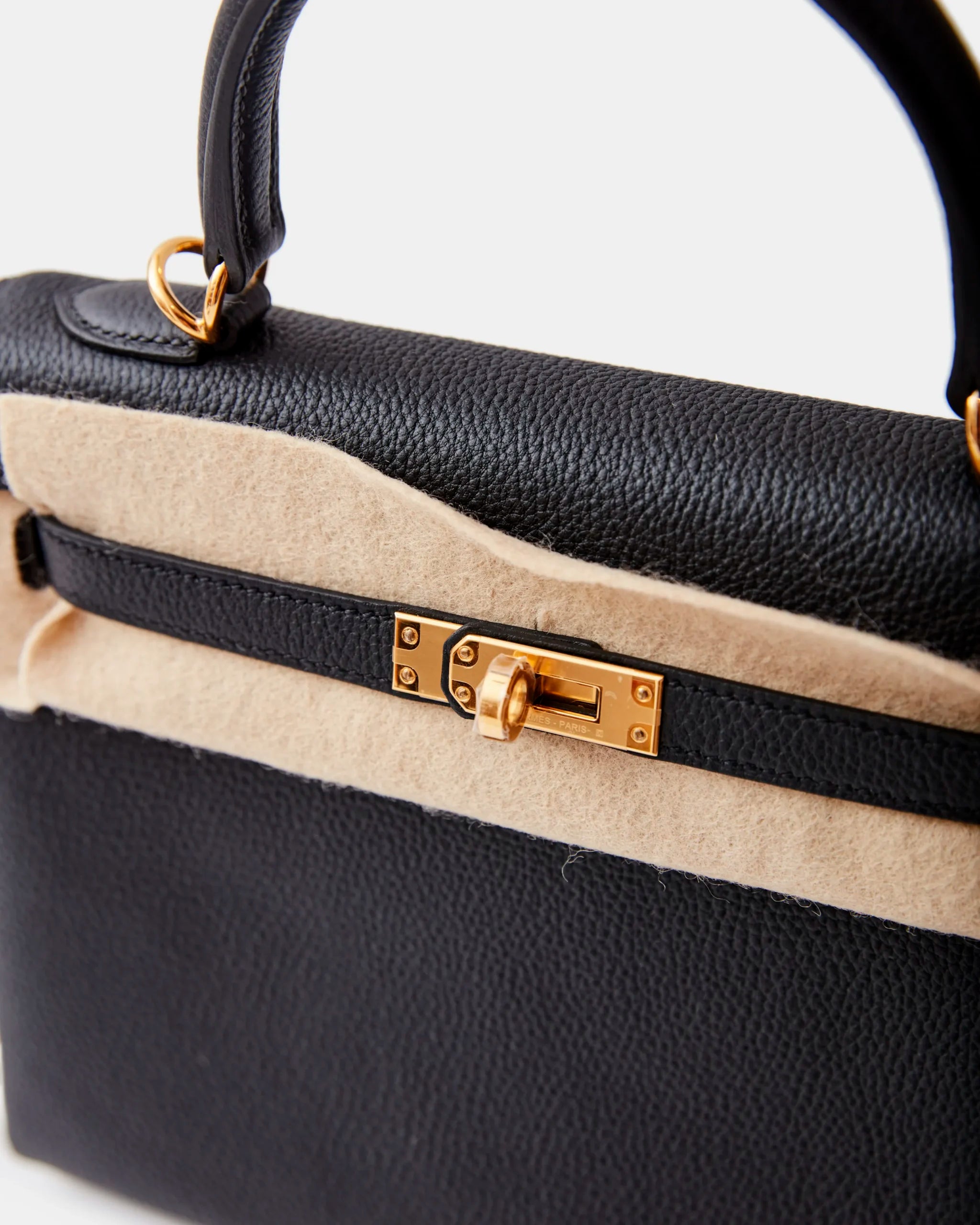 Hermès Kelly Retourne 25 Black Togo GHW