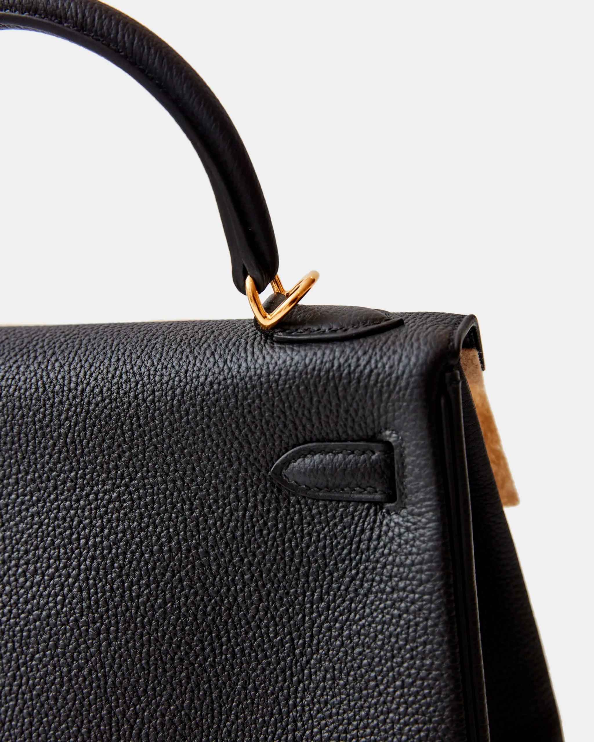 Hermès Kelly Retourne 25 Black Togo GHW