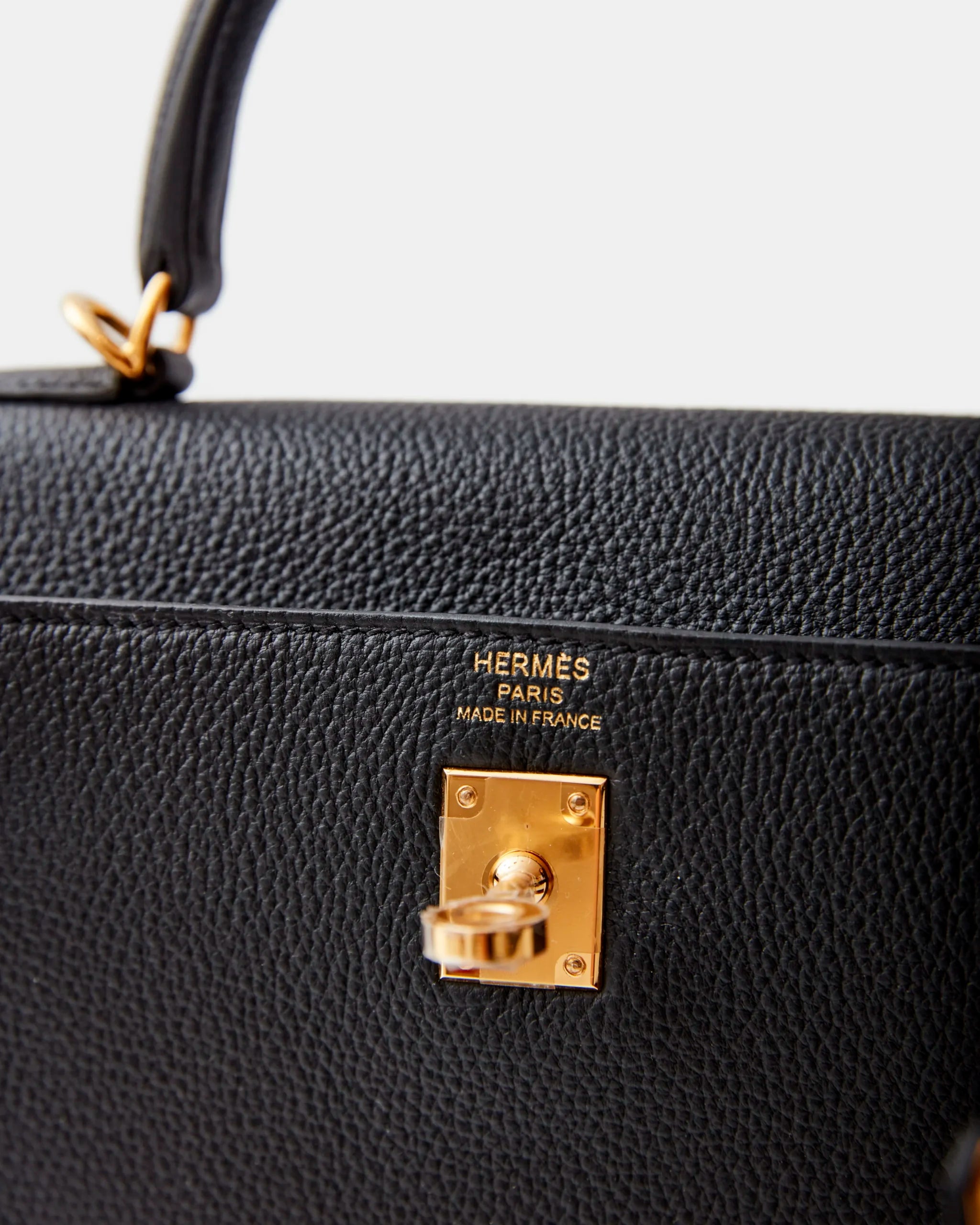 Hermès Kelly Retourne 25 Black Togo GHW