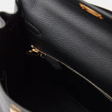 Hermès Kelly Retourne 25 Black Togo GHW
