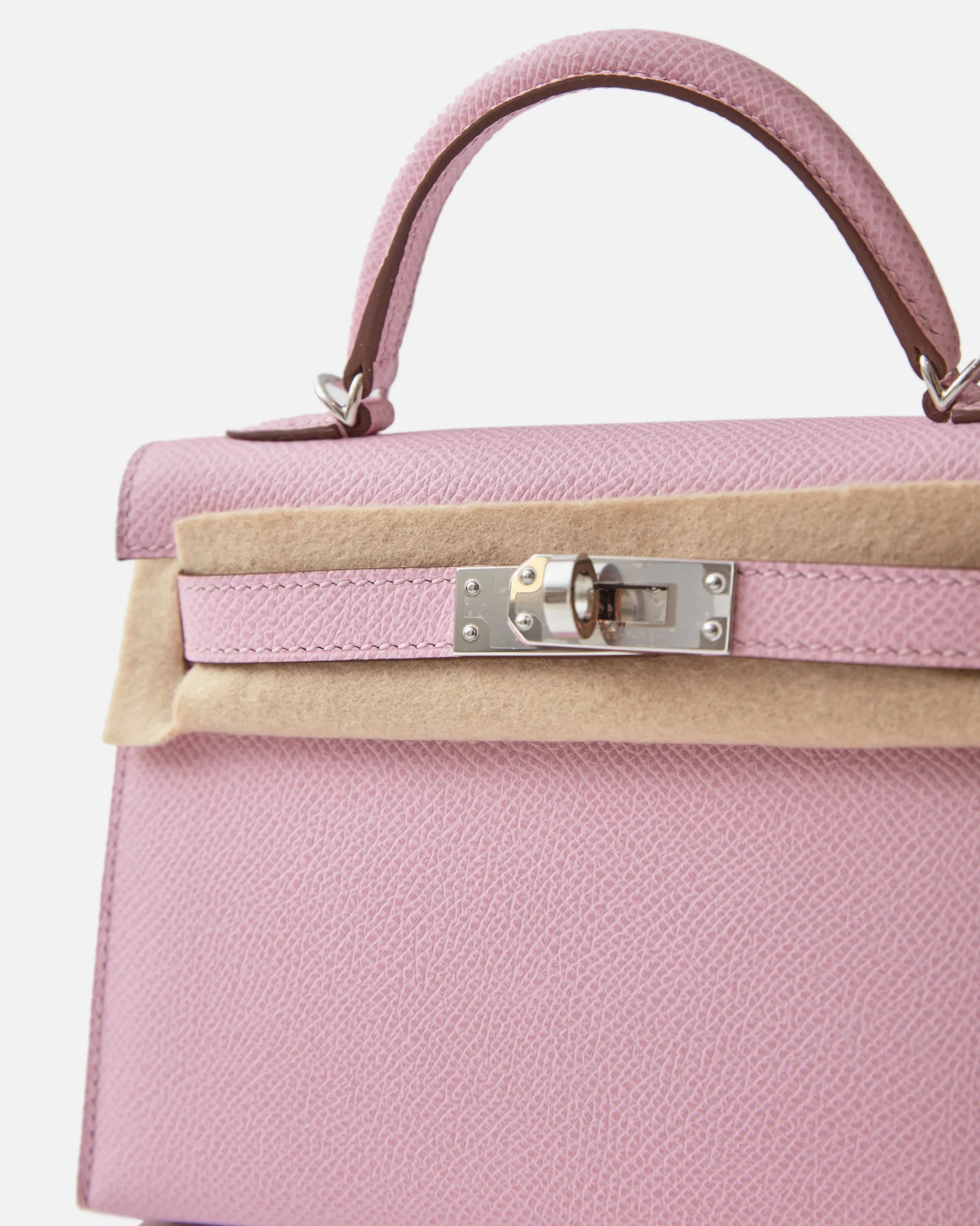 Hermès Mini Kelly 20 Mauve Sylvestre Epsom PHW