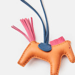 Hermes Grigri Rodeo Horse Pain d'epice Bleu/Malta Rose/Pourpre