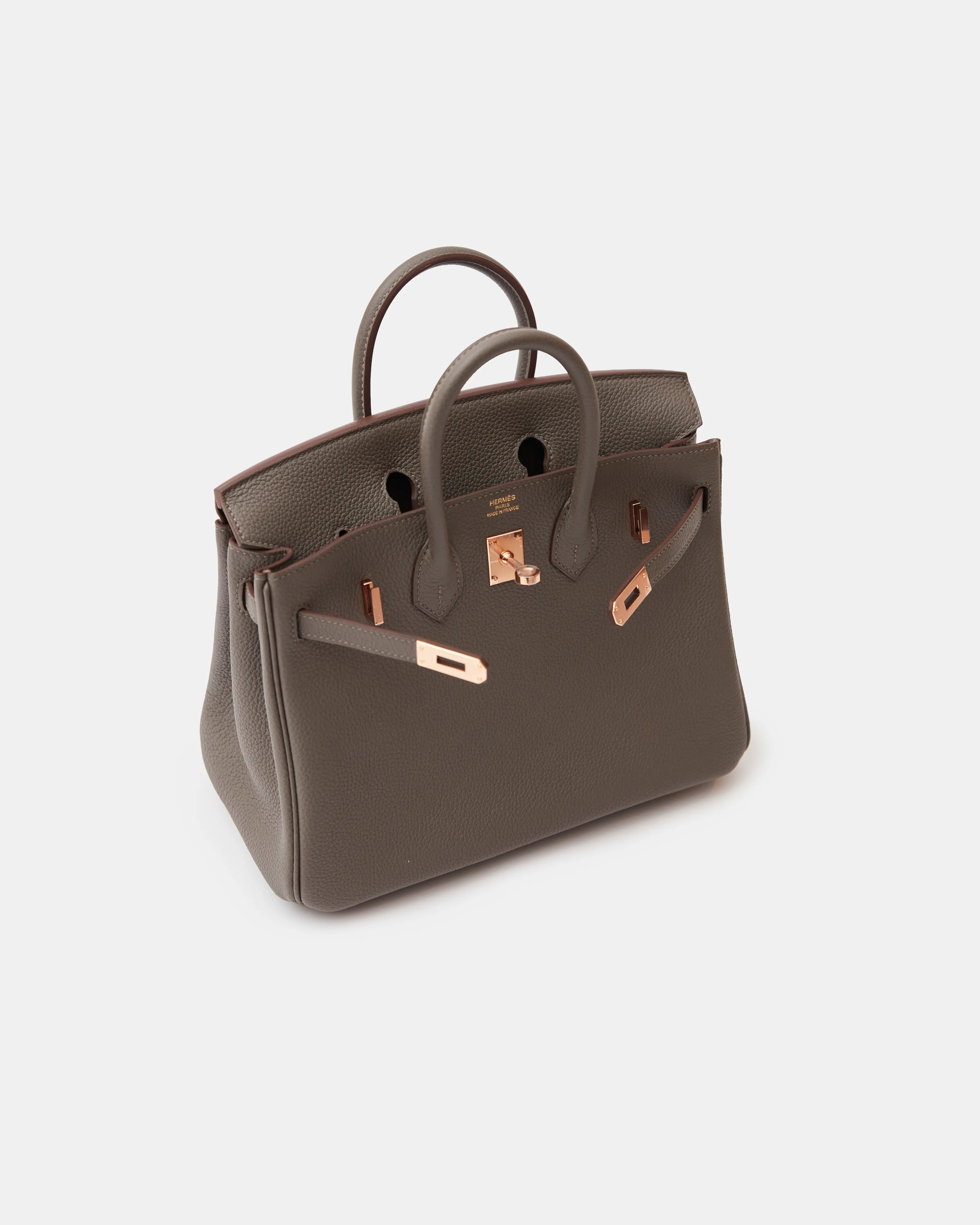 Hermès Birkin 25 Etain Togo RGHW