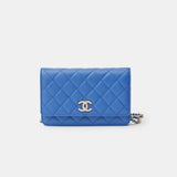 Chanel Wallet on Chain Blue Caviar Gold-Tone Metal