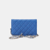 Chanel Wallet on Chain Blue Caviar Gold-Tone Metal