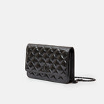 Chanel 2.55 Wallet on Chain Black Patent Calfskin So Blac