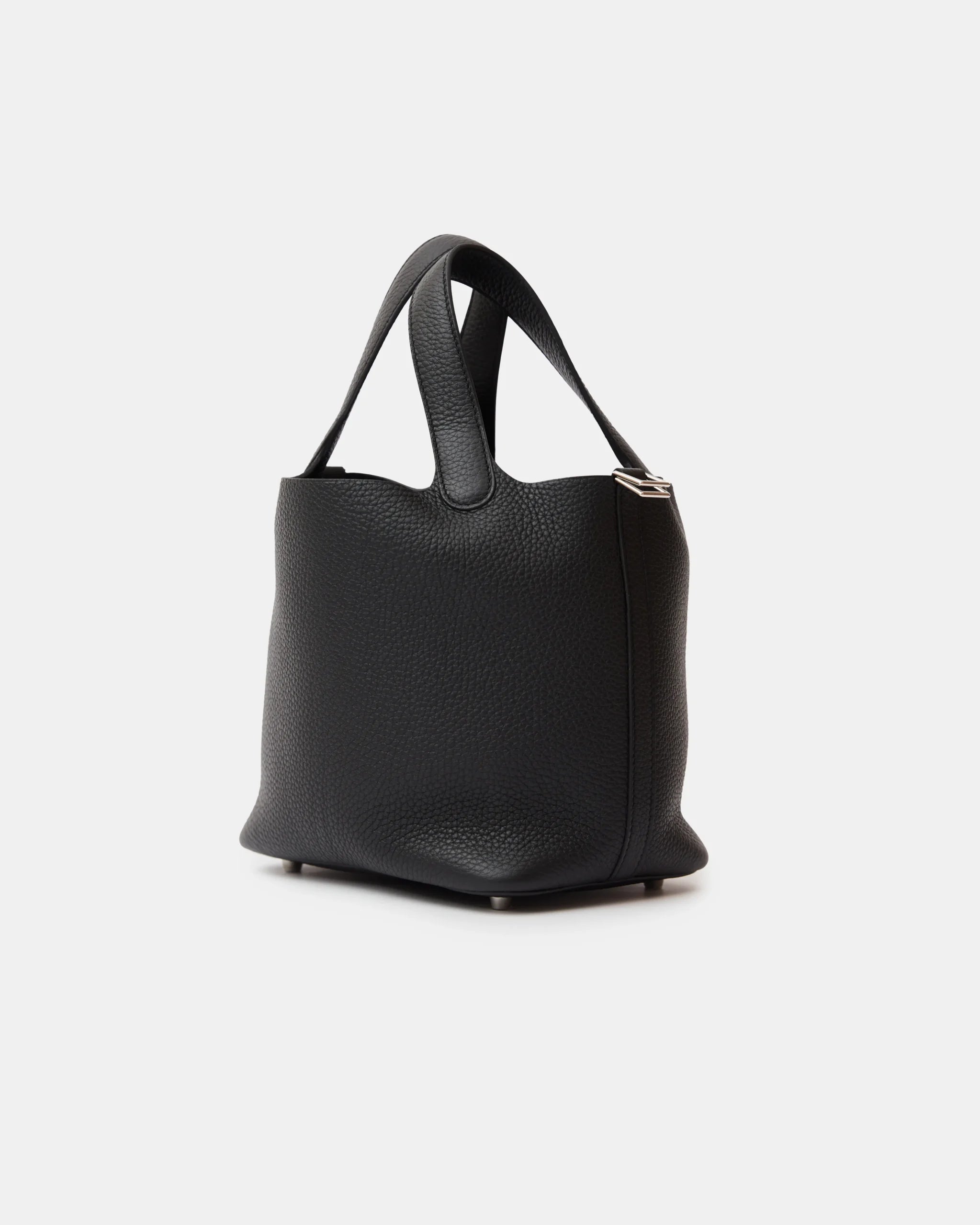 Hermès Picotin 18 Black Clemence PHW
