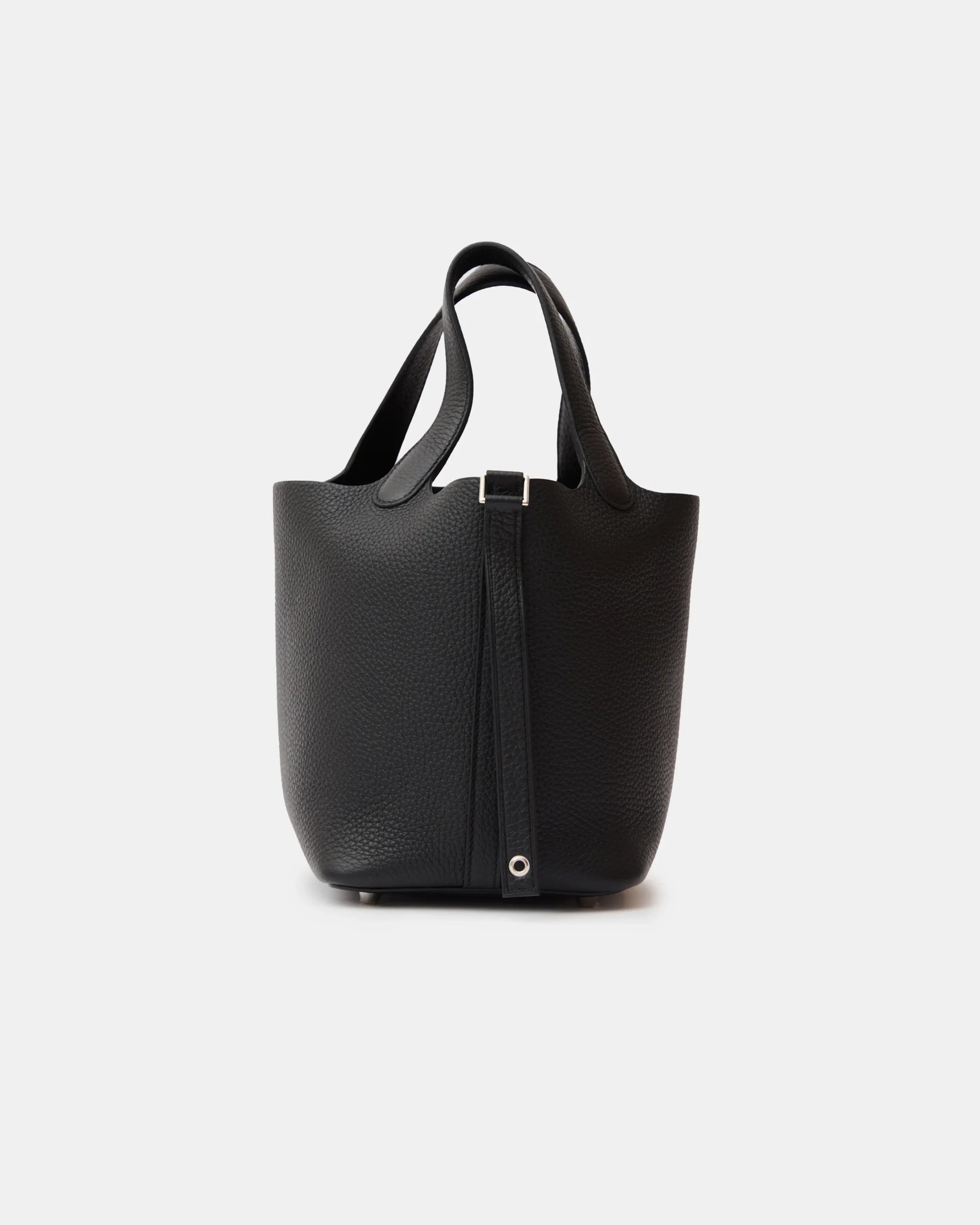 Hermès Picotin 18 Black Clemence PHW