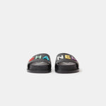Chanel Black Multicolor Lambskin Mules