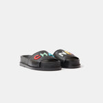 Chanel Black Multicolor Lambskin Mules