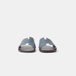 Hermes Izmir Bleu Canard/ Marron Ebene Epsom Sandals