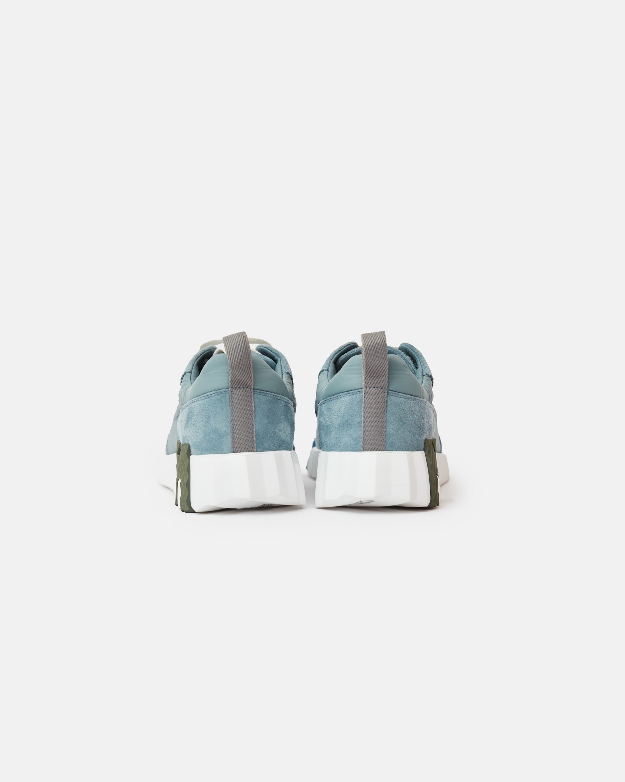 Hermès Bouncing Bleu Pinede Parachute Fabric Suede Sneakers
