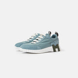 Hermès Bouncing Bleu Pinede Parachute Fabric Suede Sneakers
