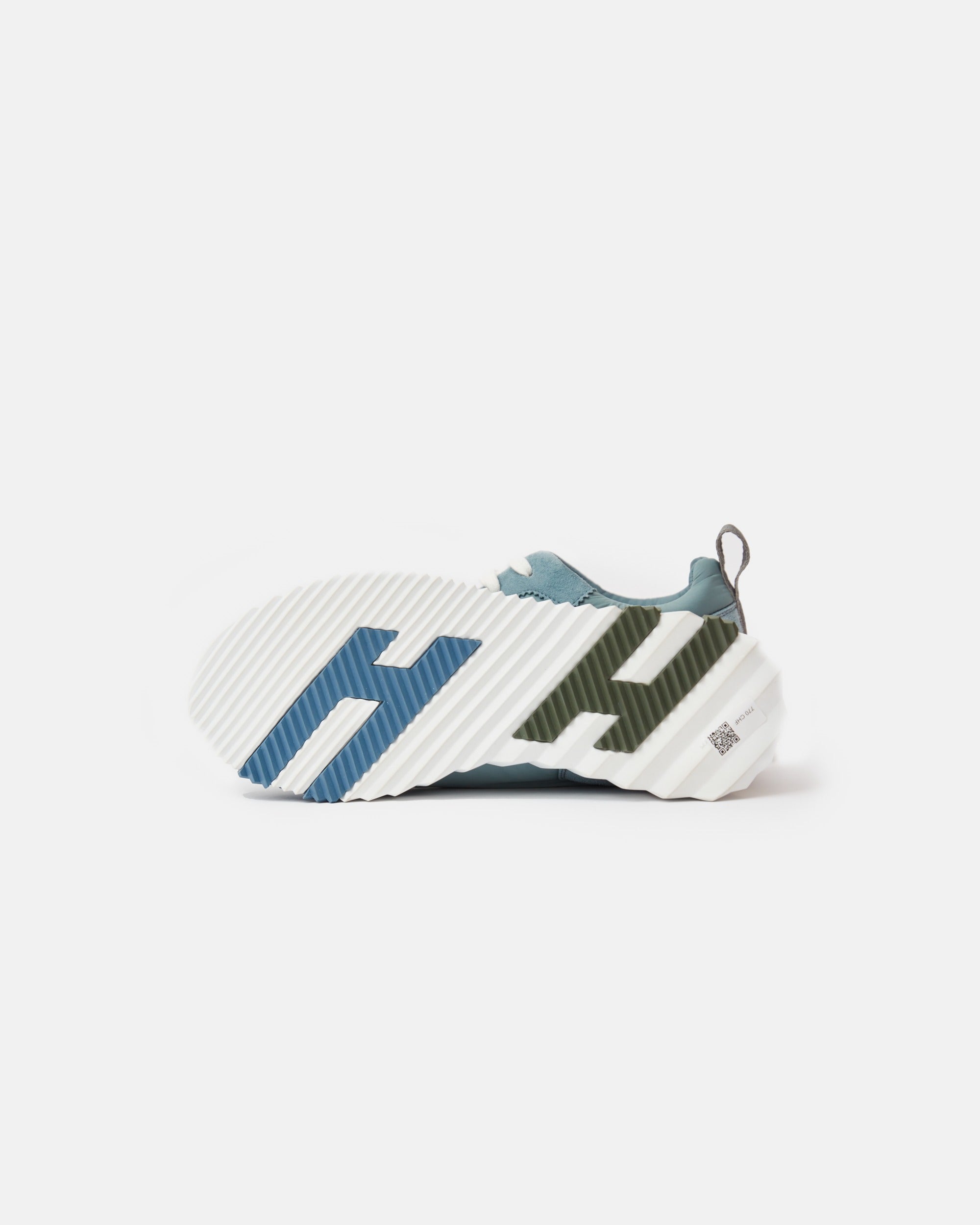 Hermès Bouncing Bleu Pinede Parachute Fabric Suede Sneakers