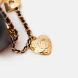 Chanel Mini Flap Bag Black Lambskin Gold-Tone Metal with Heart Chain