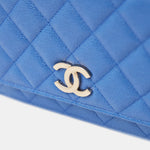 Chanel Wallet on Chain Blue Caviar Gold-Tone Metal