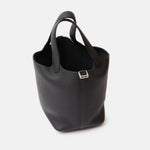 Hermès Picotin 18 Black Clemence PHW