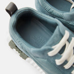 Hermès Bouncing Bleu Pinede Parachute Fabric Suede Sneakers
