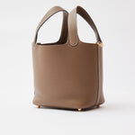 Hermès Picotin 18 Etoupe Clemence GHW