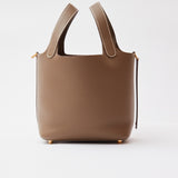 Hermès Picotin 18 Etoupe Clemence GHW