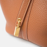 Hermès Picotin 18 Gold Clemence GHW