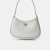 Prada Cleo White Leather Shoulder Bag
