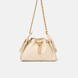 Chanel 25 shoulder bag in beige color and grained calfskin material in GHW 